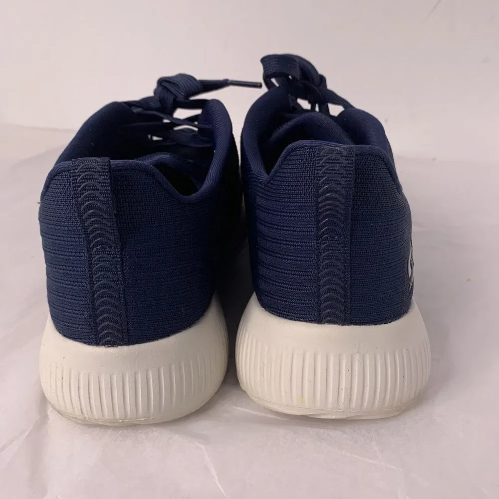 BOBS SPORT by Skechers TOUGH TALK Navy Fabric Lace Up Low Top Sneakers Women 9.5